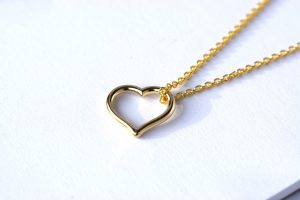 Gouden hanger hart oud goud