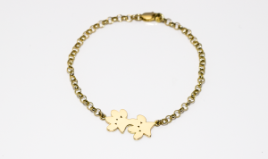 Armband met bedels hondenpootjes goud Teuns Design Wijchen